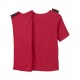 T-shirt adapté femme rouge encolure brodée diamants