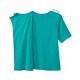 T-shirt adapté femme turquoise encolure brodée diamants