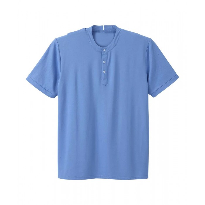 T-shirt adapté homme bleu Henley