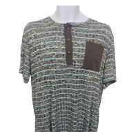 T-shirt adapté manches courtes vert pâle et gris