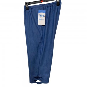 Capri adapté en polyester jeans bleu